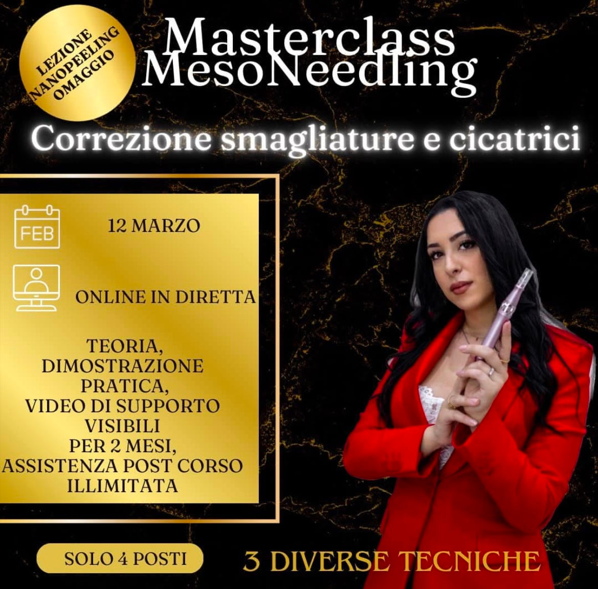 MASTERCLASS CORREZIONE SMAGLIATURE E CICATRICI